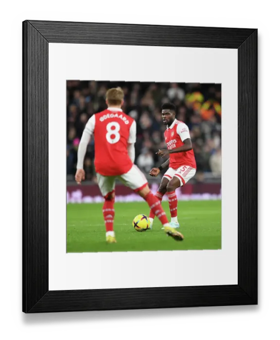 Framed Print : Thomas Partey in Action: Arsenal vs. Tottenham Premier League Clash, London 2023