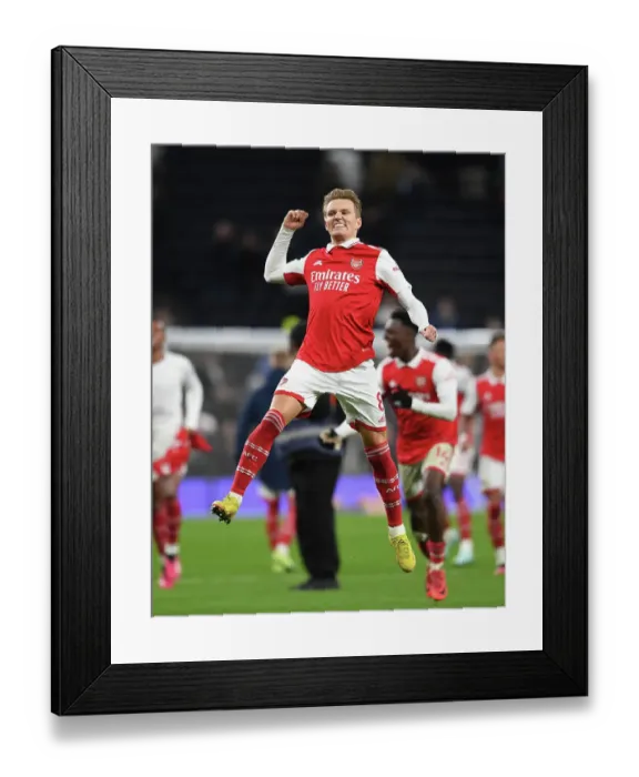 Framed Print : Martin Odegaard's Celebration: Arsenal's Triumph Over Tottenham Hotspur in the Premier League (2022-23) Framed Print : Martin Odegaard's Celebration: Arsenal's Triumph Over Tottenham Hotspur in the Premier League (2022-23)