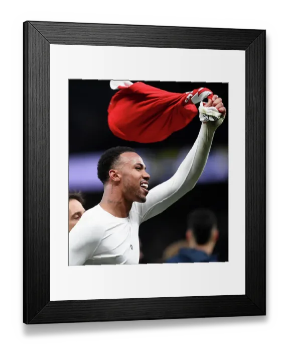 Framed Print : Gabriel Magalhaes's Celebration: Arsenal's Victory over Tottenham Hotspur in the Premier League (2022-23) Framed Print : Gabriel Magalhaes's Celebration: Arsenal's Victory over Tottenham Hotspur in the Premier League (2022-23)