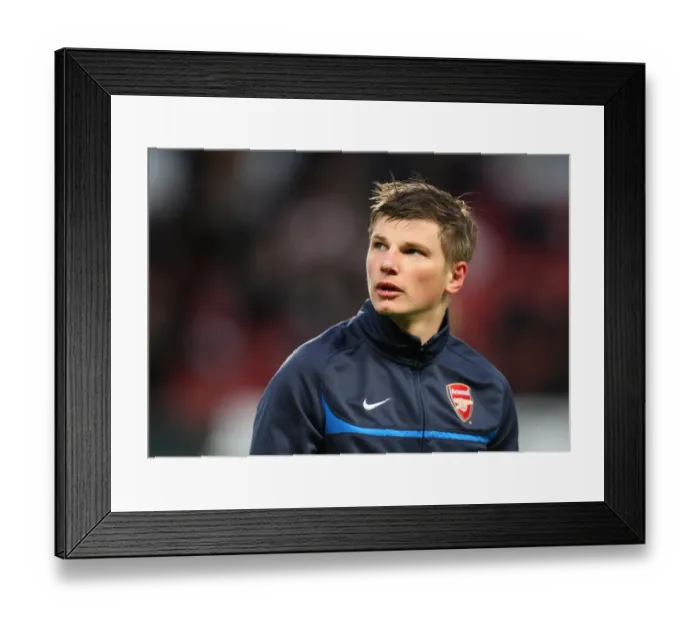 Framed Print : Andrey Arshavin (Arsenal). Arsenal 2: 2 Barcelona. UEFA Champions League