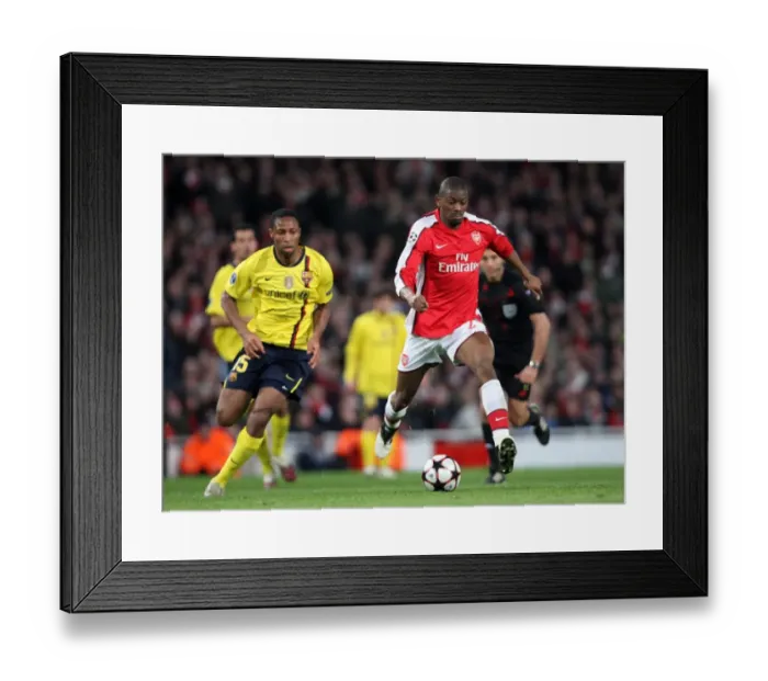 Framed Print : Abou Diaby vs Seydou Keita: A Battle at Emirates - Arsenal 2:2 Barcelona, UEFA Champions League Quarterfinal Framed Print : Abou Diaby vs Seydou Keita: A Battle at Emirates - Arsenal 2:2 Barcelona, UEFA Champions League Quarterfinal