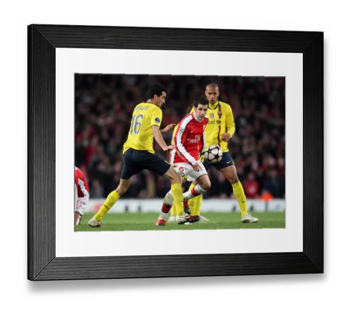 Framed Print : Cesc Fabregas (Arsenal) Sergio Busquets and Thierry Henry (Barcelona). Arsenal 2 Framed Print : Cesc Fabregas (Arsenal) Sergio Busquets and Thierry Henry (Barcelona). Arsenal 2