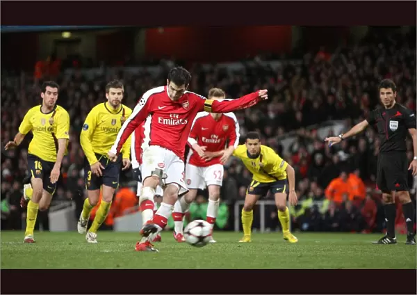 Cesc Fabregas Scores Penalty: Arsenal 2-2 Barcelona, Champions League Quarterfinal