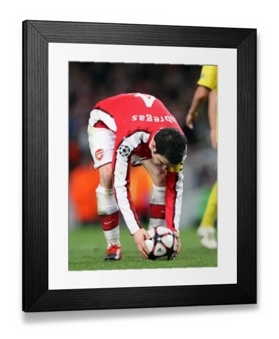Framed Print : Cesc Fabregas (Arsenal) places the ball on the spot for the penalty. Arsenal 2 Framed Print : Cesc Fabregas (Arsenal) places the ball on the spot for the penalty. Arsenal 2