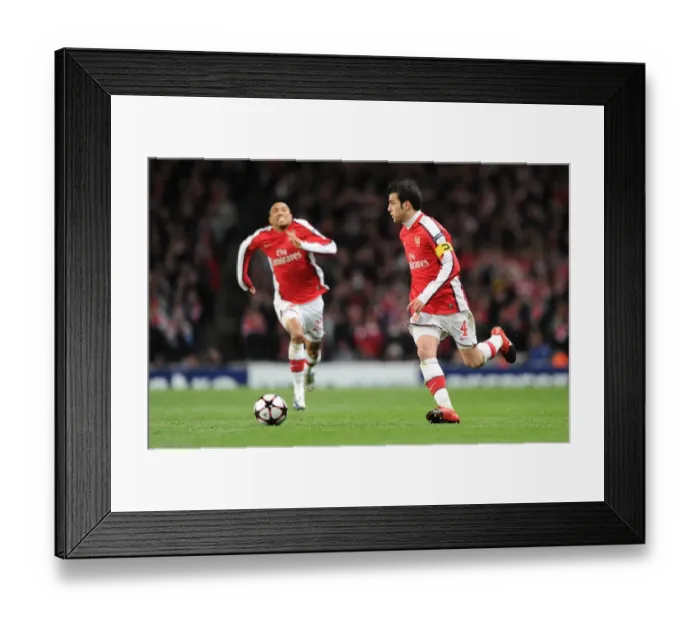 Framed Print : Cesc Fabregas: Arsenal vs. Barcelona, 2010 UEFA Champions League Quarterfinal First Leg