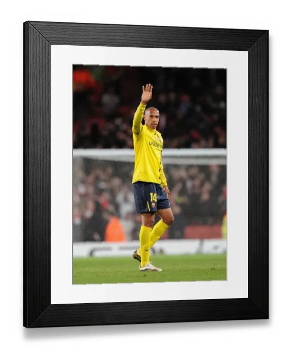 Framed Print : Thierry Henry's Return: Arsenal vs. Barcelona, UEFA Champions League Quarterfinal First Leg (2010)