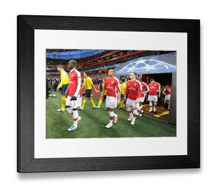 Framed Print : Bacary Sagna, Gael Clichy and Thomas Vermaelen (Arsenal). Arsenal 2: 2 Barcelona Framed Print : Bacary Sagna, Gael Clichy and Thomas Vermaelen (Arsenal). Arsenal 2: 2 Barcelona