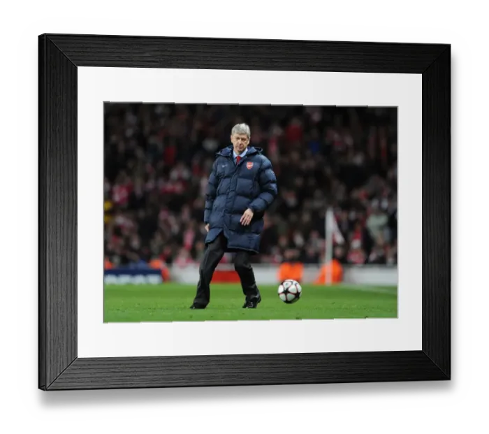 Framed Print : Arsene Wenger at Arsenal vs. Barcelona, 2010 UEFA Champions League Quarterfinal Framed Print : Arsene Wenger at Arsenal vs. Barcelona, 2010 UEFA Champions League Quarterfinal