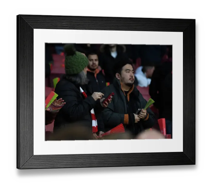Framed Print : Arsenal Fans with Clappers: Arsenal FC vs Manchester United, Premier League 2022-23 Framed Print : Arsenal Fans with Clappers: Arsenal FC vs Manchester United, Premier League 2022-23