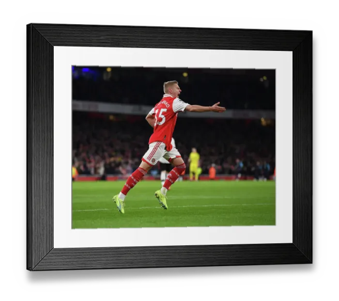 Framed Print : Arsenal Celebrate First Goal Against Manchester United in 2022-23 Premier League
