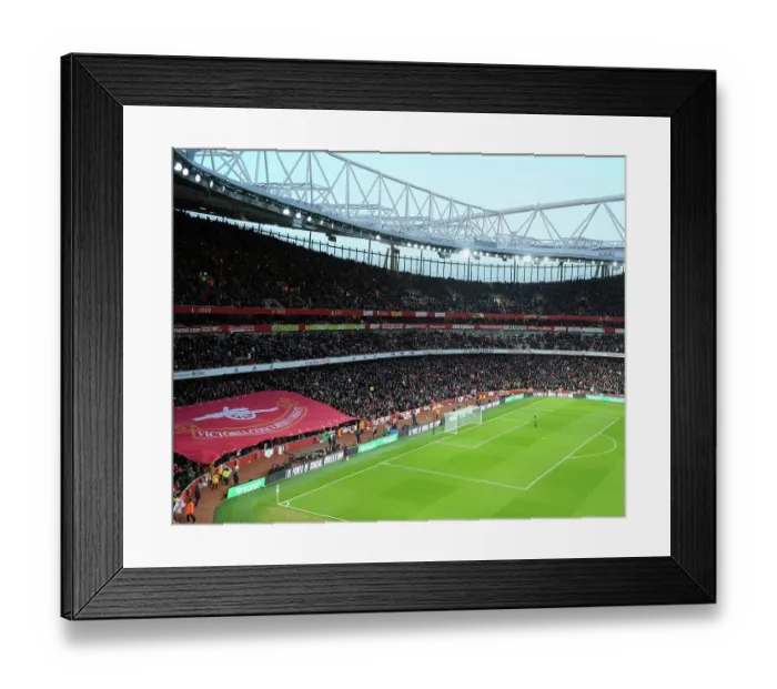 Framed Print : Arsenal vs Manchester United: North Bank Banner at Emirates Stadium - Premier League 2022-23 Framed Print : Arsenal vs Manchester United: North Bank Banner at Emirates Stadium - Premier League 2022-23