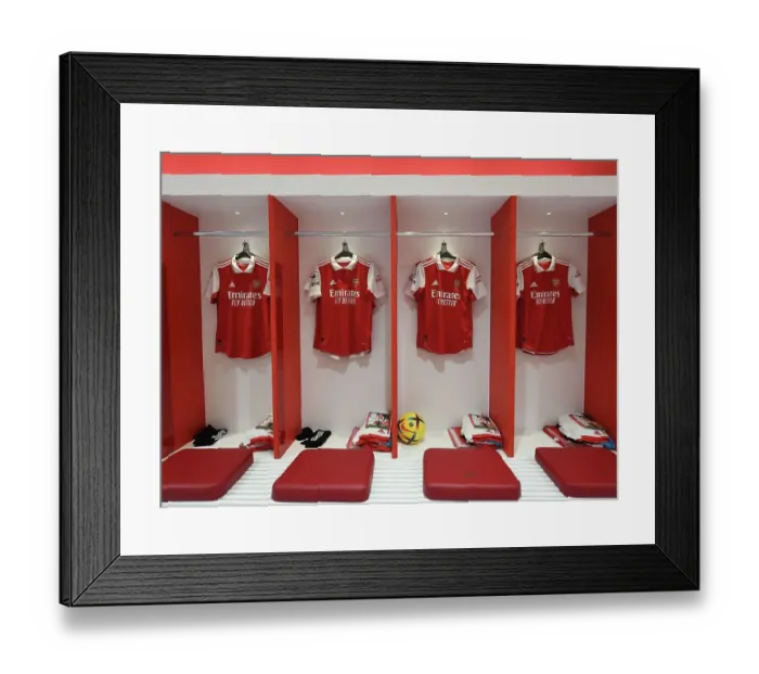 Framed Print : Arsenal FC: The Unseen Moment in the Changing Room Before the Arsenal vs Manchester United Premier League Clash (2022-23) Framed Print : Arsenal FC: The Unseen Moment in the Changing Room Before the Arsenal vs Manchester United Premier League Clash (2022-23)