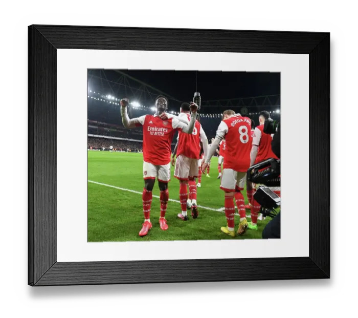 Framed Print : Bukayo Saka Scores His Second: Arsenal's Victory over Manchester United (Premier League 2022-23)