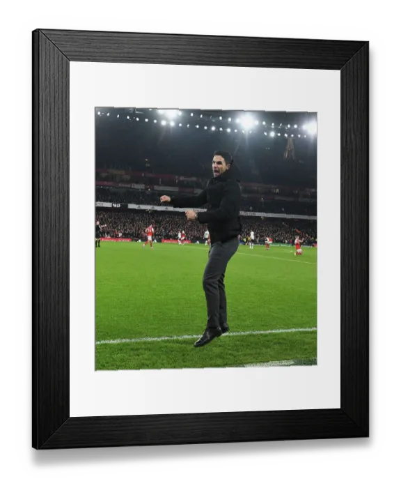 Framed Print : Mikel Arteta's Triumph: Arsenal's Epic Victory Over Manchester United in the Premier League Framed Print : Mikel Arteta's Triumph: Arsenal's Epic Victory Over Manchester United in the Premier League