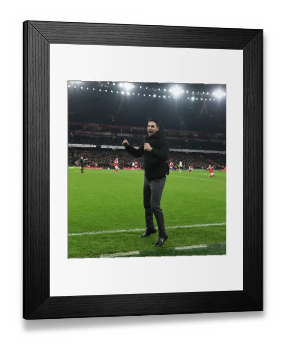Framed Print : Mikel Arteta's Triumph: Arsenal's Thrilling Victory Over Manchester United in the Premier League Framed Print : Mikel Arteta's Triumph: Arsenal's Thrilling Victory Over Manchester United in the Premier League