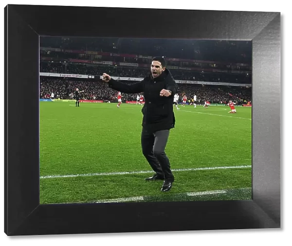 Mikel Arteta Celebrates Arsenal's Victory Over Manchester United in the Premier League