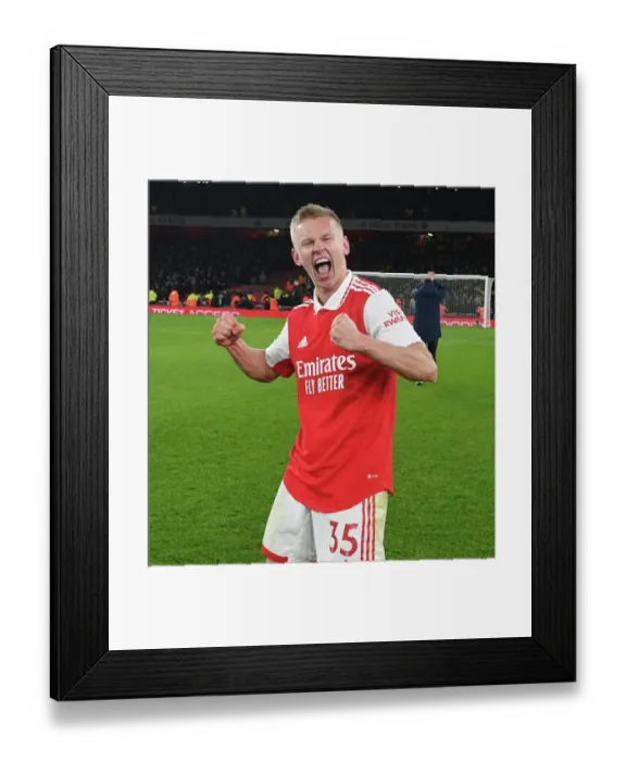 Framed Print : Arsenal's Zinchenko Celebrates Victory Over Manchester United in 2022-23 Premier League Clash Framed Print : Arsenal's Zinchenko Celebrates Victory Over Manchester United in 2022-23 Premier League Clash
