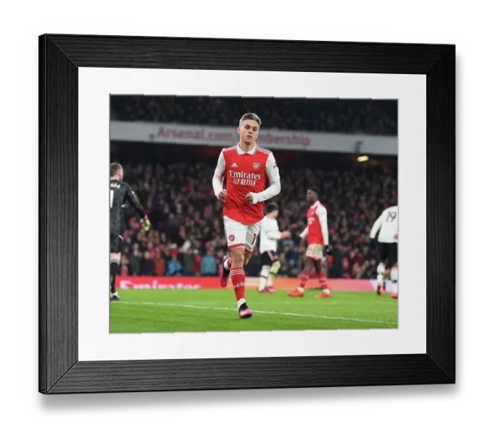 Framed Print : Arsenal's Star Performer Trossard Shines: Premier League Victory over Manchester United (2022-23)