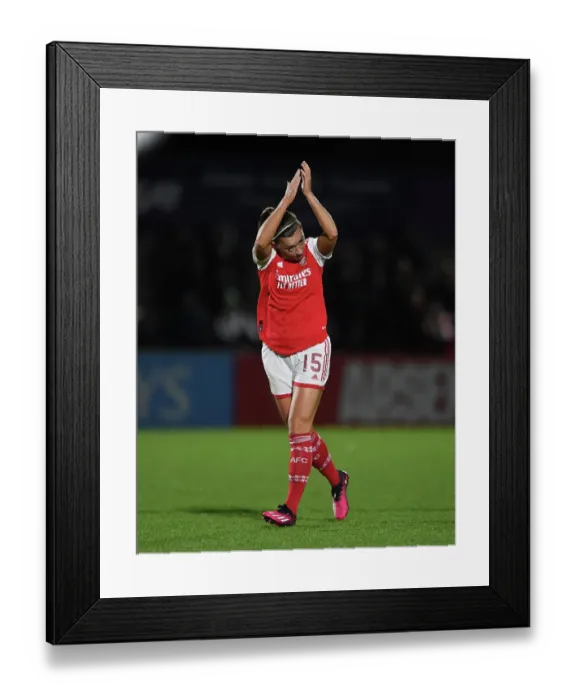 Framed Print : Arsenal Women Triumph Over Aston Villa in FA Women's Continental Tyres League Cup Match