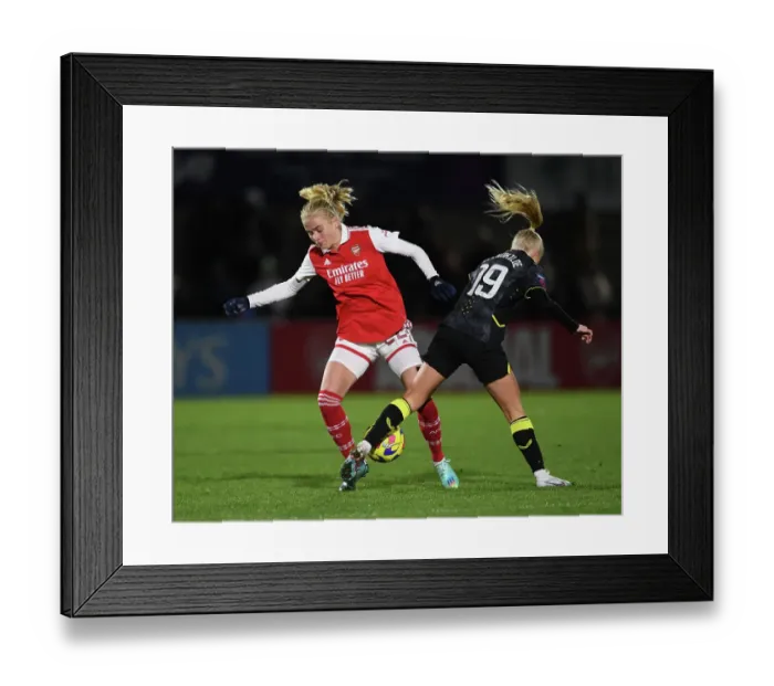Framed Print : Arsenal's Kathrine Kuhl vs Aston Villa's Laura Blindkilde Brown: A Battle in the FA Women's Continental Tyres League Cup Framed Print : Arsenal's Kathrine Kuhl vs Aston Villa's Laura Blindkilde Brown: A Battle in the FA Women's Continental Tyres League Cup