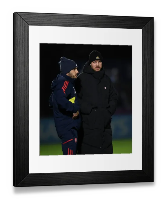 Framed Print : Arsenal Women vs Aston Villa: Jonas Eidevall Leads at FA WSL Cup Match