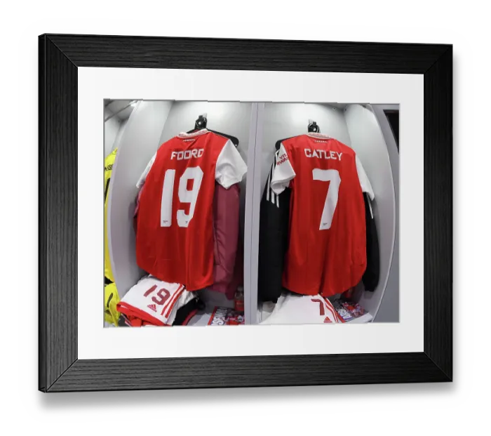 Framed Print : Arsenal Women: Preparing for Conti Cup Showdown Against Aston Villa - A Peek into the Team's Changing Room