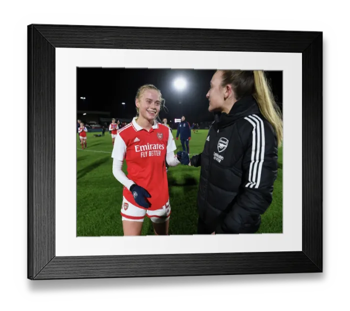 Framed Print : Arsenal Women Celebrate Victory Over Aston Villa in FA Women's Continental Tyres League Cup