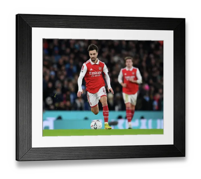 Framed Print : Fabio Vieira's Brilliant Performance: Arsenal Stuns Manchester City in FA Cup