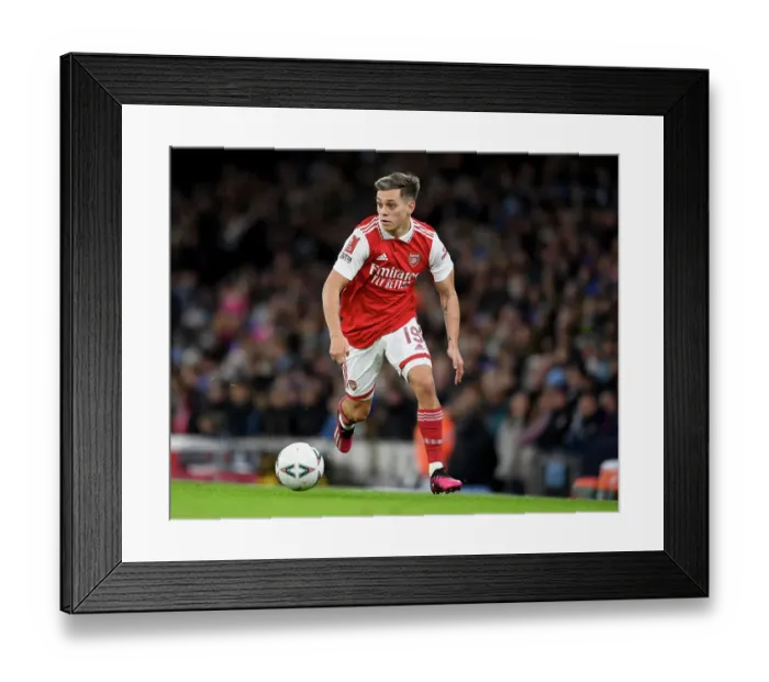 Framed Print : Arsenal's Trossard Goes Head-to-Head with Manchester City in FA Cup Clash Framed Print : Arsenal's Trossard Goes Head-to-Head with Manchester City in FA Cup Clash