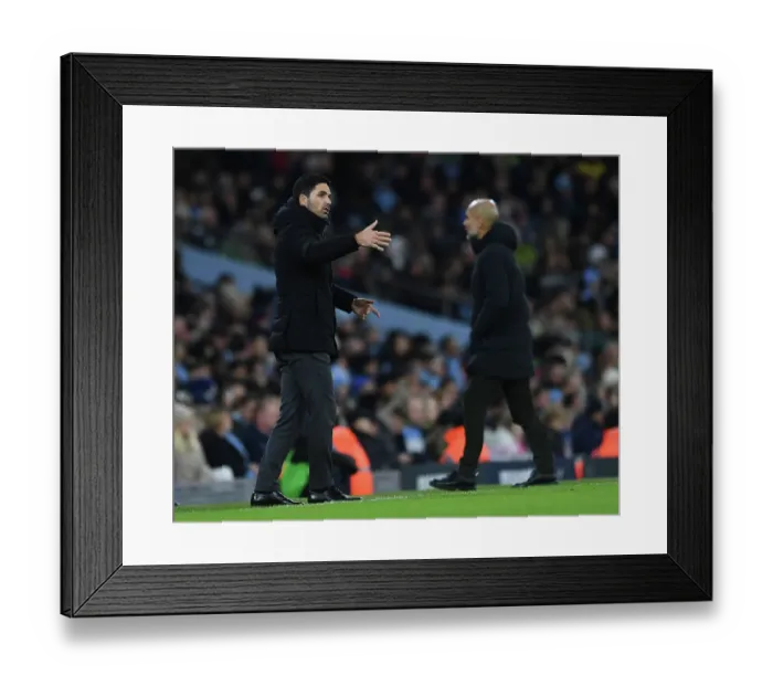 Framed Print : Arsenal's Mikel Arteta Faces Manchester City in Emirates FA Cup Clash