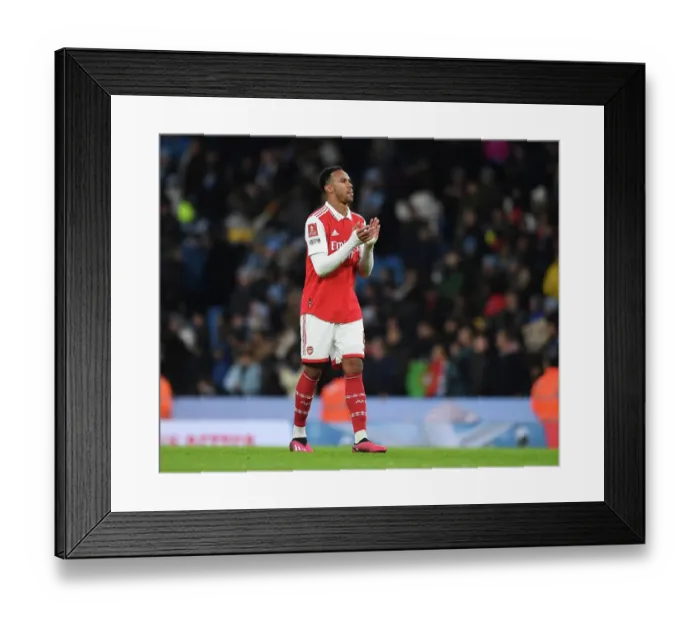Framed Print : Arsenal's Gabriel Maglhaes Celebrates FA Cup Victory Over Manchester City