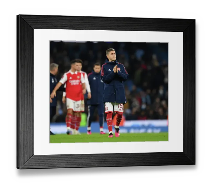 Framed Print : Arsenal's Leandro Trossard Celebrates FA Cup Victory over Manchester City Framed Print : Arsenal's Leandro Trossard Celebrates FA Cup Victory over Manchester City