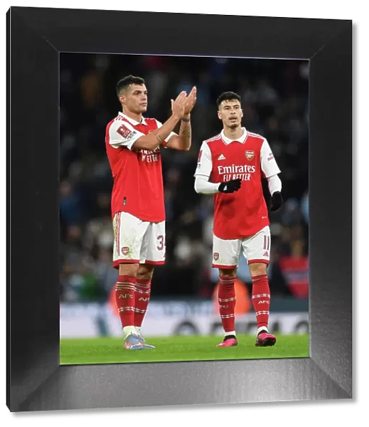 Arsenal's Xhaka and Martinelli Celebrate FA Cup Victory Over Manchester City