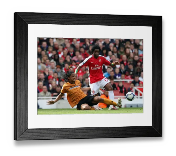 Framed Print : Alex Song vs. Michael Mancienne: Arsenal's Win Over Wolverhampton Wanderers in the Barclays Premier League (3 / 4 / 10)