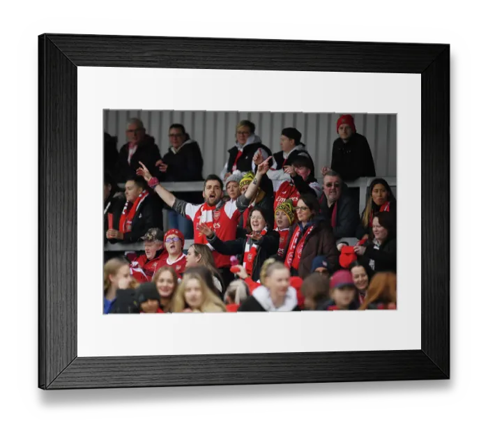 Framed Print : Arsenal Fans Passionate Support at FA Cup Fourth Round: Arsenal Women vs Leeds United Women Framed Print : Arsenal Fans Passionate Support at FA Cup Fourth Round: Arsenal Women vs Leeds United Women