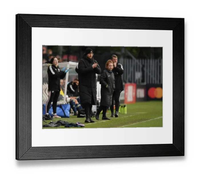 Framed Print : Arsenal Women's FA Cup Victory: Jonas Eidevall Guides Team Past Leeds United