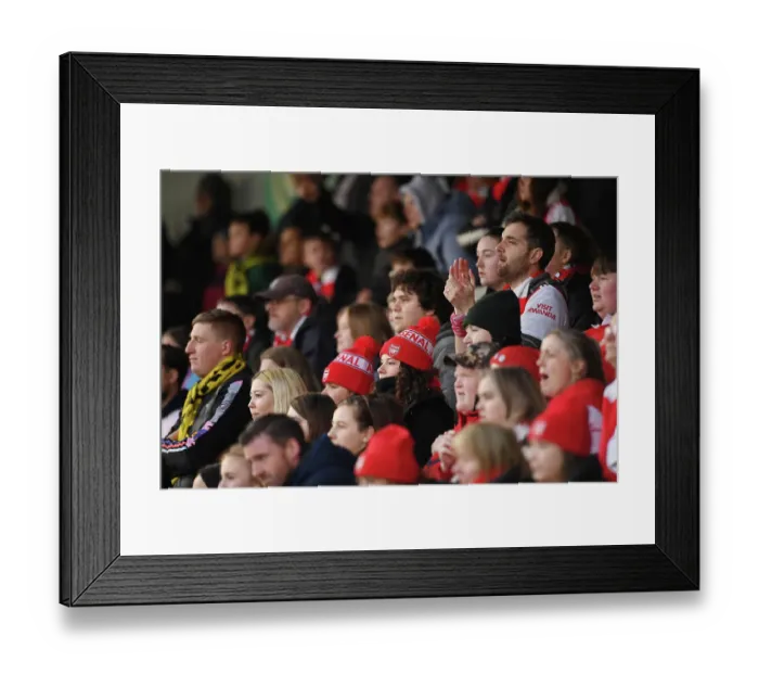 Framed Print : Arsenal Fans in Full Force: FA Cup Fourth Round Clash Against Leeds Ladies