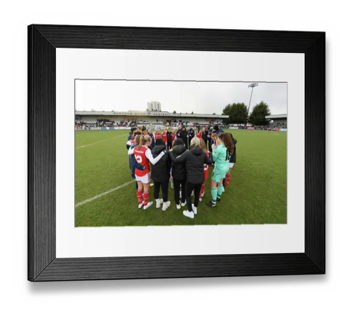 Framed Print : Arsenal Women: Jonas Eidevall Motivates Team After FA Cup Victory Over Leeds Framed Print : Arsenal Women: Jonas Eidevall Motivates Team After FA Cup Victory Over Leeds