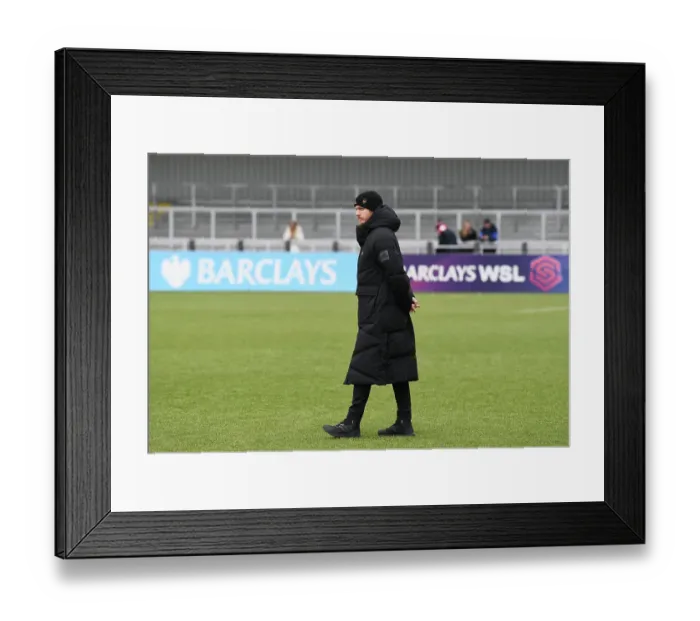 Framed Print : Arsenal Women's FA Cup: Jonas Eidevall Prepares at Meadow Park Ahead of Leeds United Match Framed Print : Arsenal Women's FA Cup: Jonas Eidevall Prepares at Meadow Park Ahead of Leeds United Match
