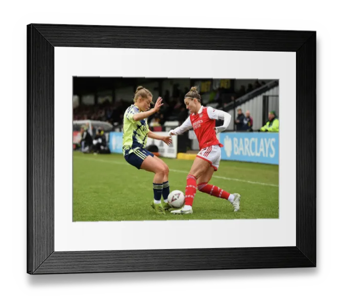 Framed Print : Arsenal Women vs Leeds United Women: FA Cup Fourth Round Showdown at Meadow Park