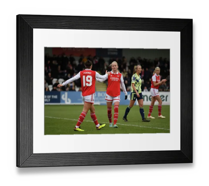 Framed Print : Arsenal Women's FA Cup Triumph: Caitlin Foord Scores First Goal Against Leeds Framed Print : Arsenal Women's FA Cup Triumph: Caitlin Foord Scores First Goal Against Leeds