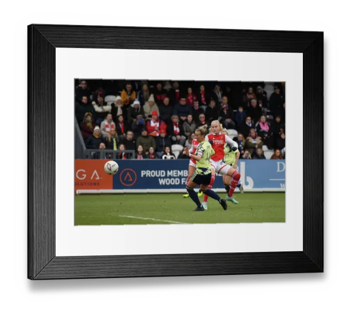 Framed Print : Arsenal Women's FA Cup Triumph: Kathrine Kuhl Scores the Decisive Goal against Leeds