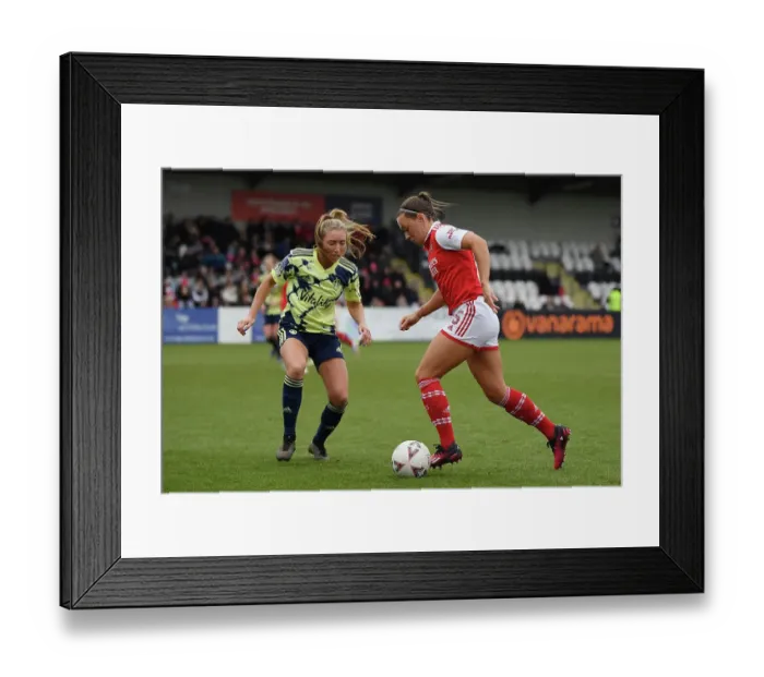 Framed Print : Arsenal Women vs Leeds United Women: FA Cup Fourth Round Showdown at Meadow Park