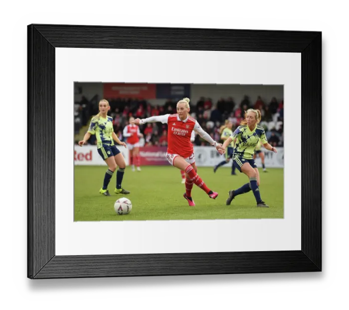 Framed Print : Arsenal's Stina Blackstenius Shines in FA Cup Fourth Round Clash Against Leeds United Women