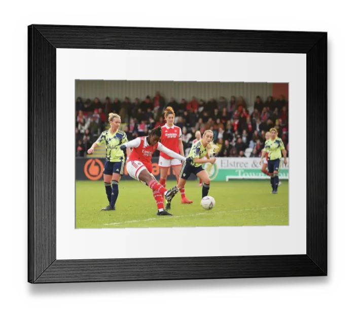 Framed Print : Arsenal Women Crush Leeds: FA Cup Fourth Round - Michelle Agyemang Scores Eight Goals