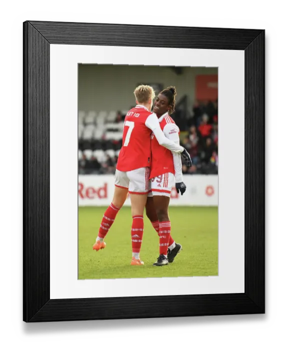 Framed Print : Arsenal Women Crush Leeds: Michelle Agyemang Scores Eight Goals in FA Cup Match