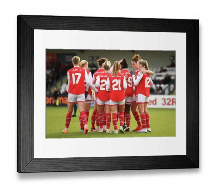 Framed Print : Arsenal Women's Historic FA Cup Victory: Michelle Agyemang Scores Eight Goals Against Leeds