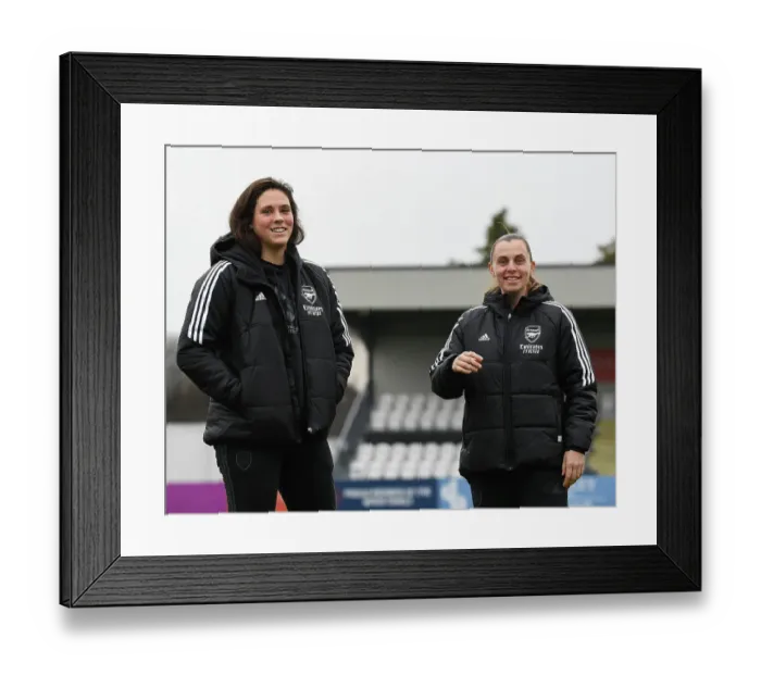 Framed Print : Arsenal Women's FA Cup Fourth Round: Pre-Match Inspection at Meadow Park