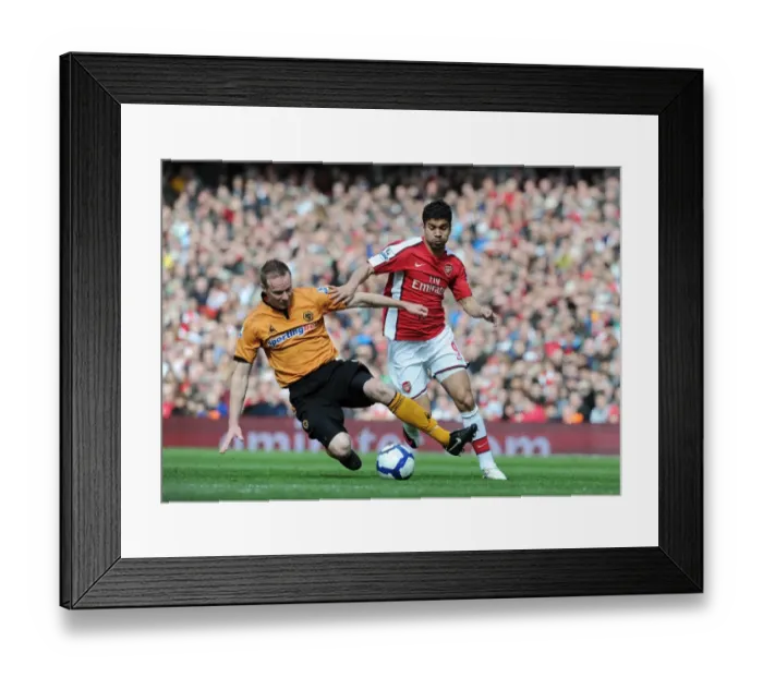 Framed Print : Eduardo (Arsenal) Jody Craddock (Wolves). Arsenal 1: 0 Wolverhampton Wanderers Framed Print : Eduardo (Arsenal) Jody Craddock (Wolves). Arsenal 1: 0 Wolverhampton Wanderers