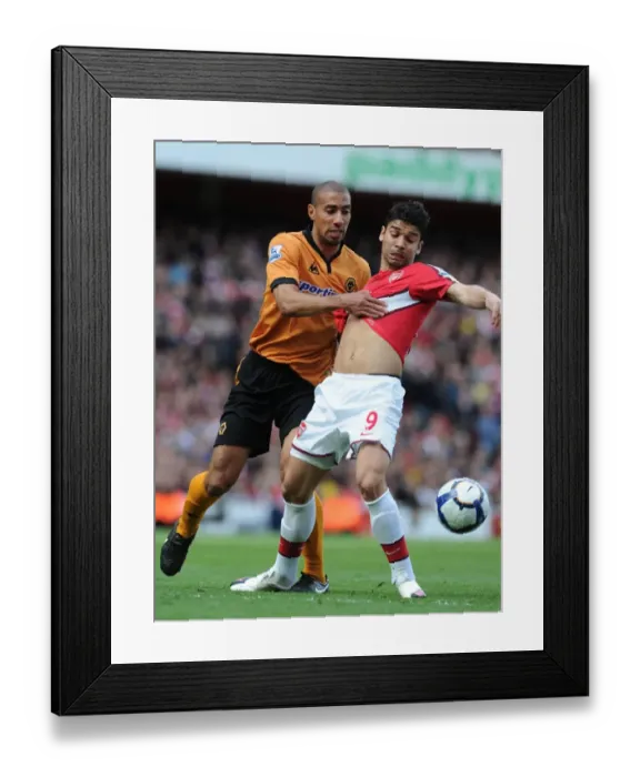 Framed Print : Eduardo vs. Henry: Arsenal's Edge in the 1:0 Win over Wolverhampton Wanderers, FA Barclays Premier League, Emirates Stadium
